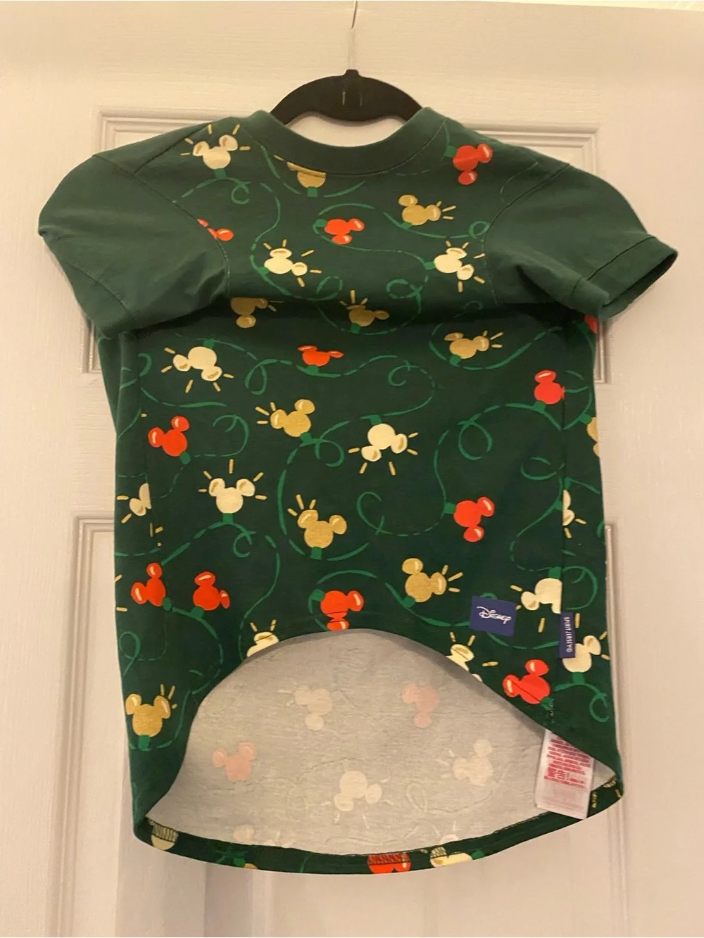 Disney XL Pets Spirit Jersey Dark Green Merry Christmas Mickey Head Logo Print